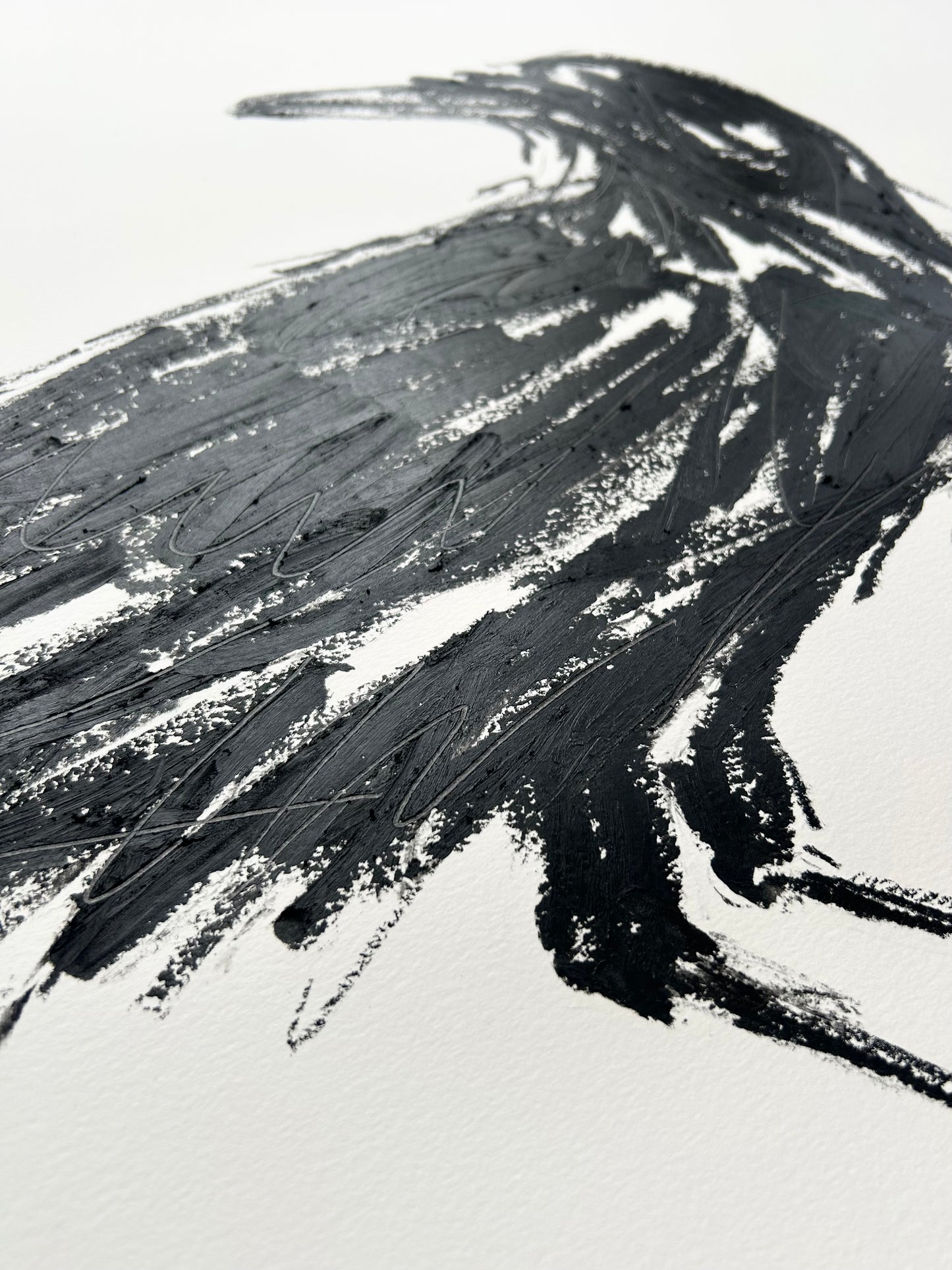 Listening Crow IIII (Original Artwork)
