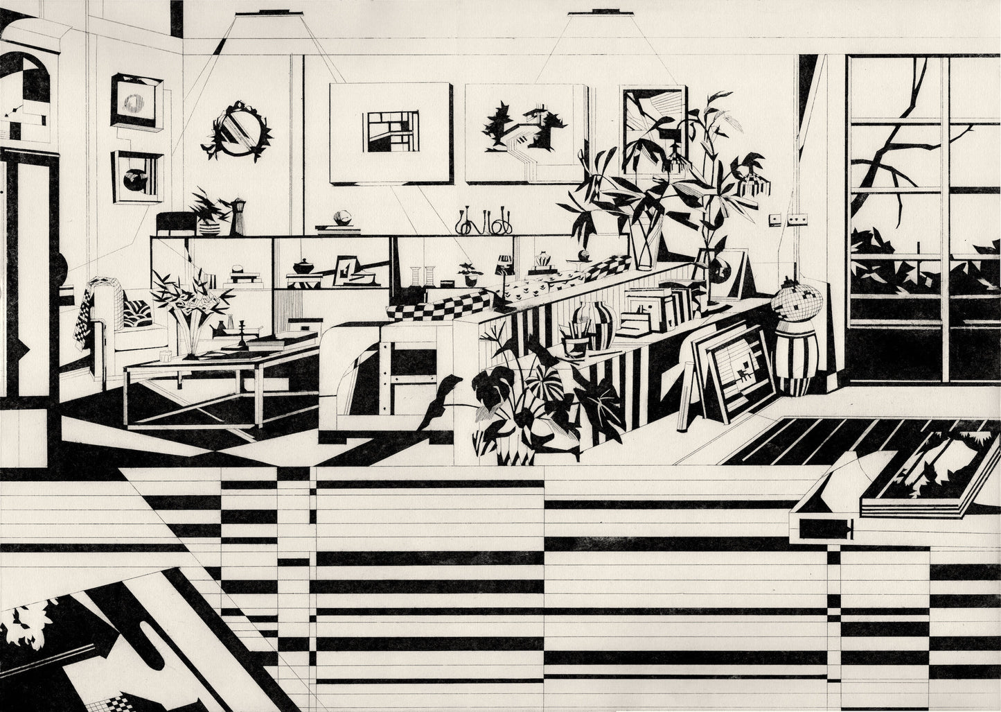 Open Living (Collograph Print)