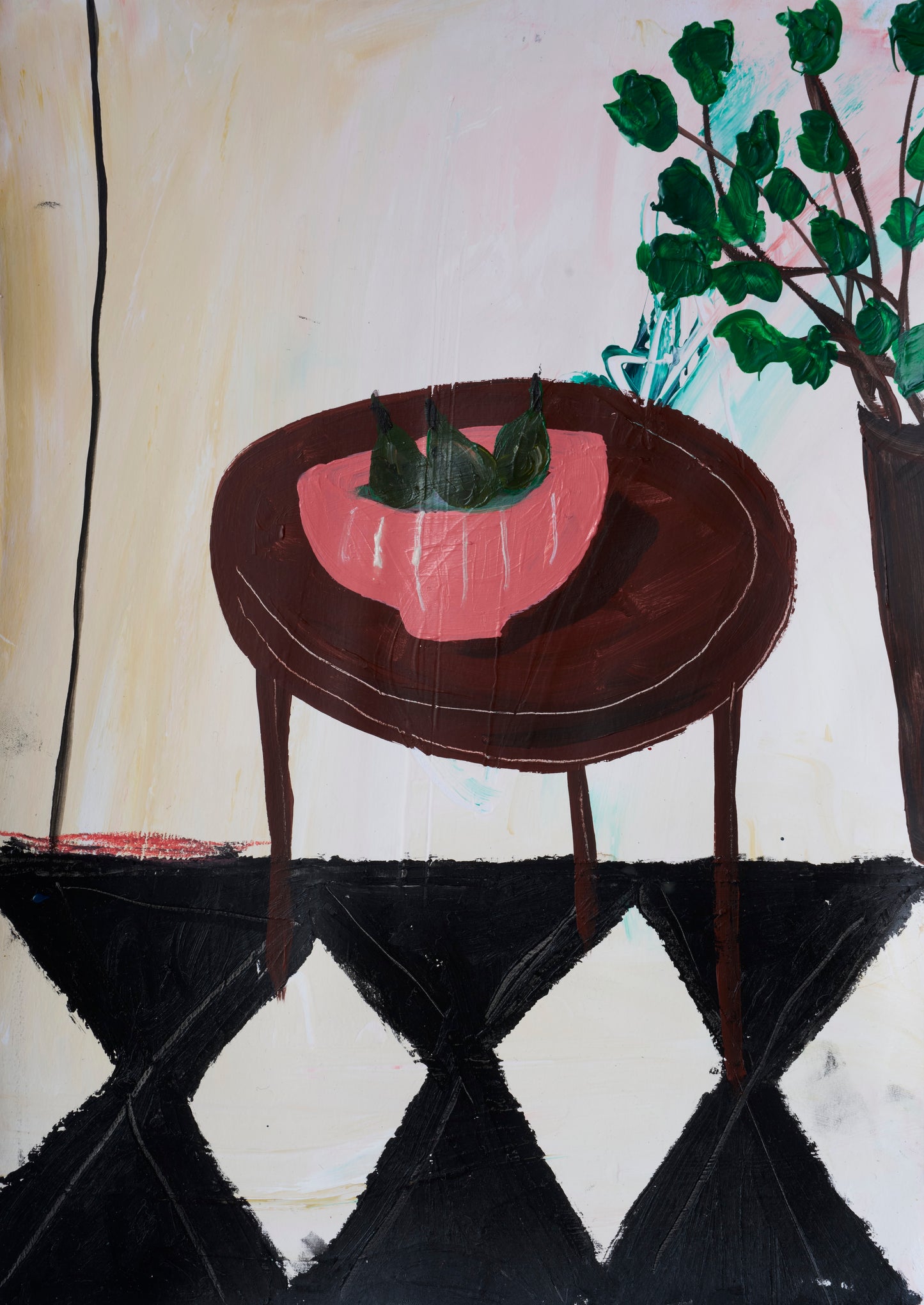 Pears in Pink (Original Artwork)