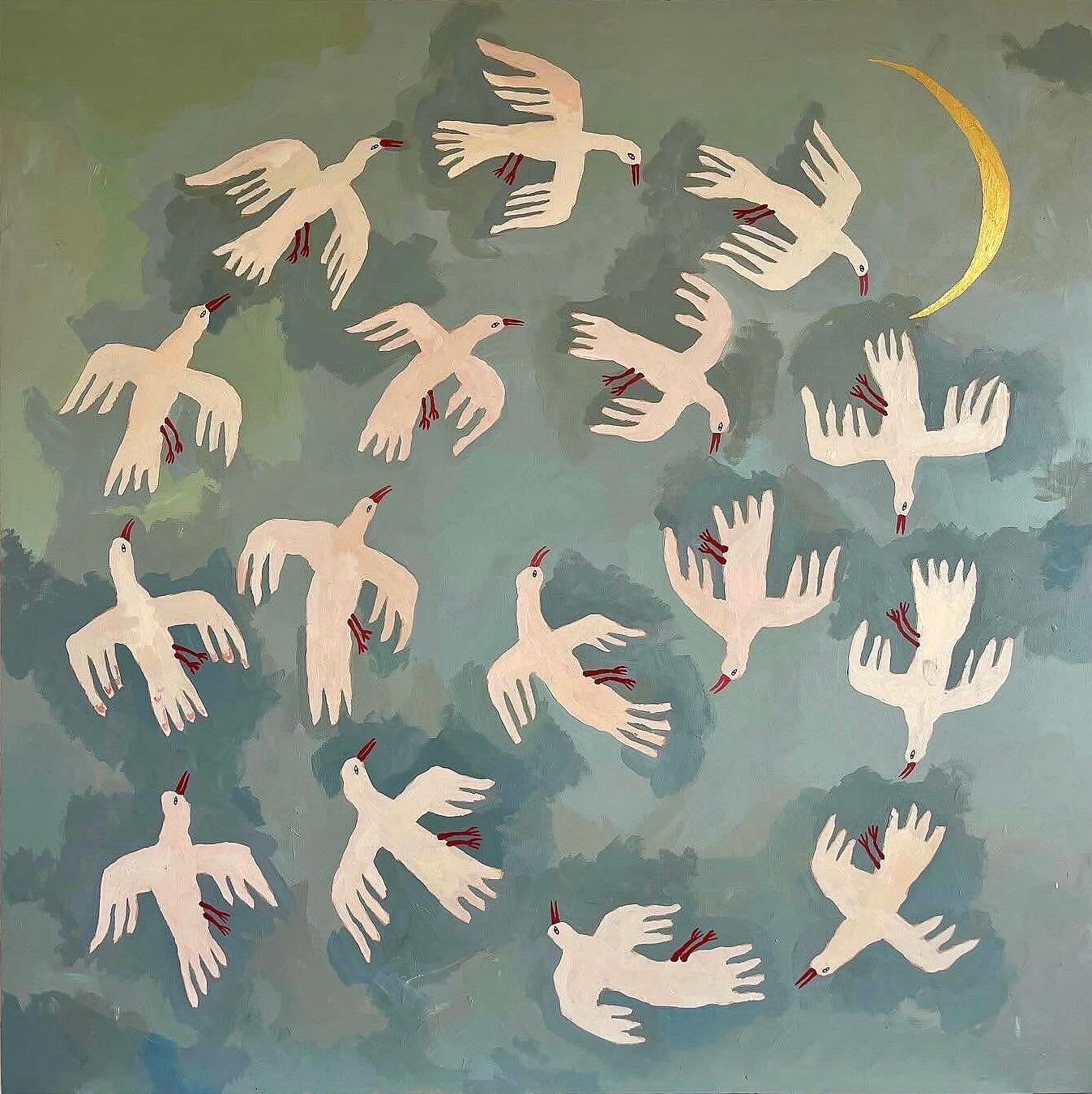 Peace Birds In Flight (Original Artwork)