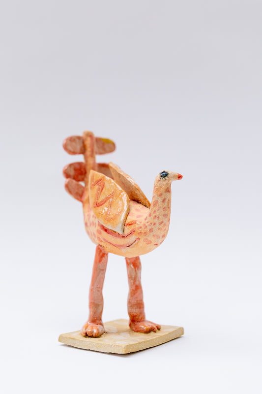 Small Orange Bird (Sculpture)