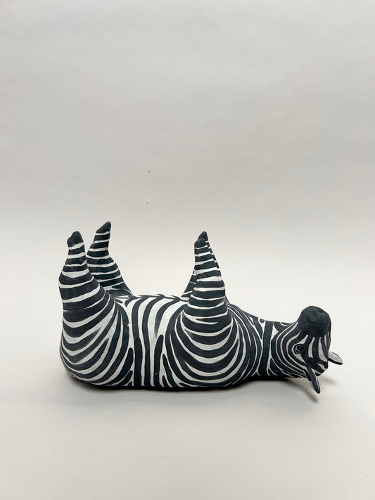Upside Down Zebra (Sculpture)