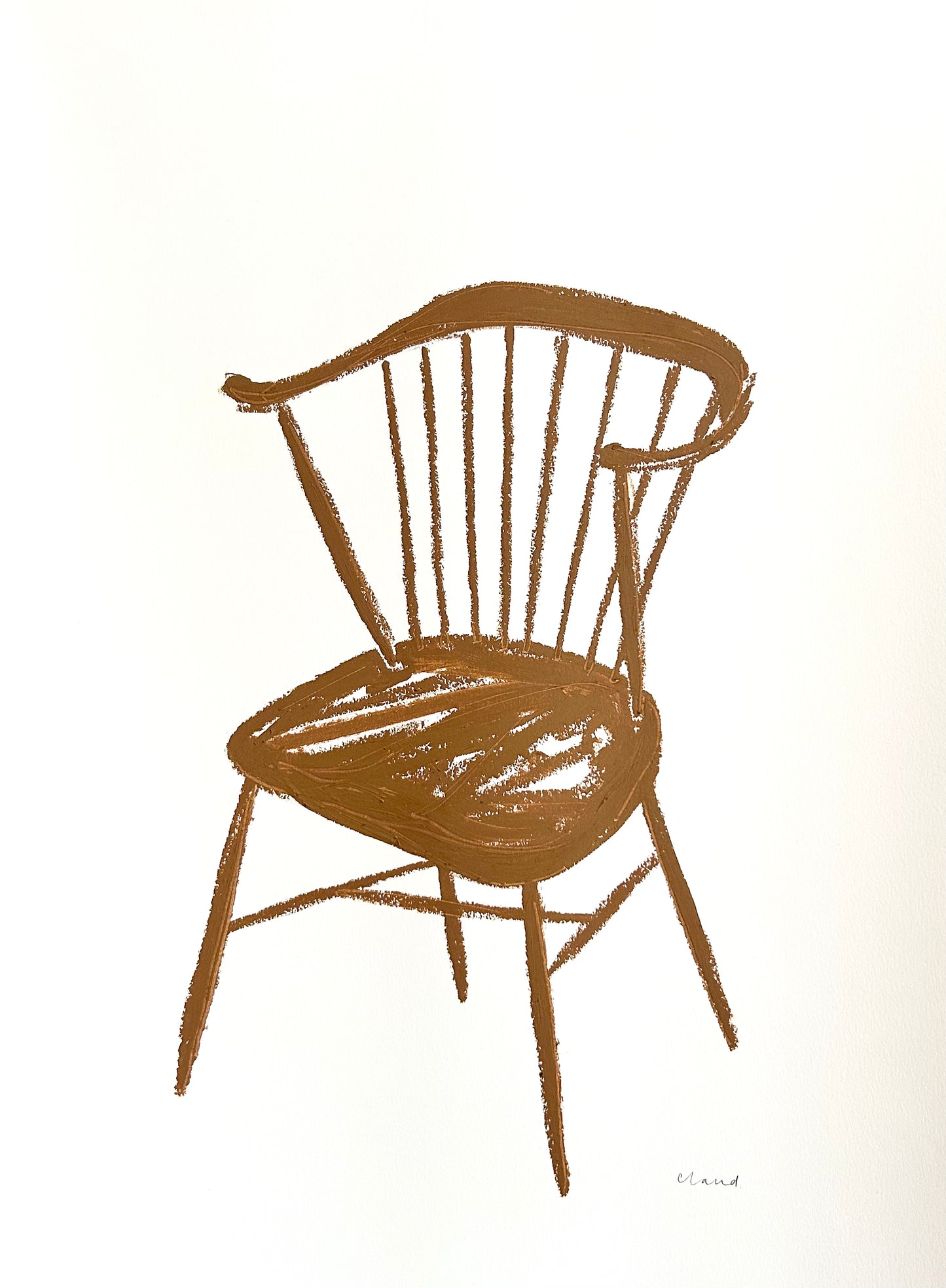 Ercol Cowhorn Chair (Original Artwork)