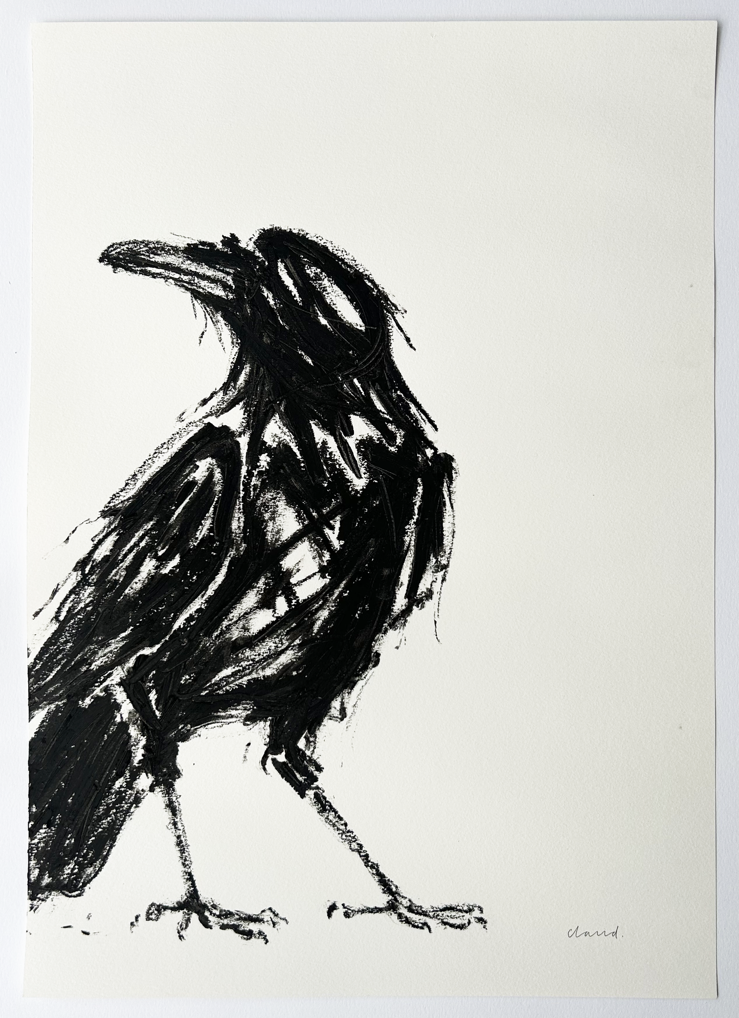 Listening Crow III (Original Artwork)