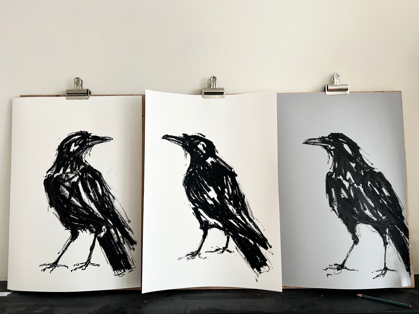 Perching Crow (Original Artwork)