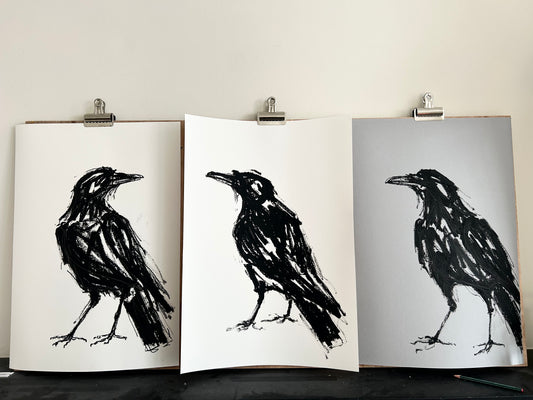 Standing Crow Grey (Original Artwork)