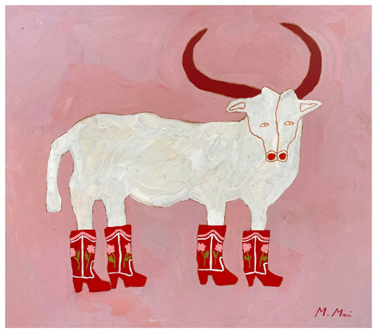 Cow in Boots (Original Artwork)