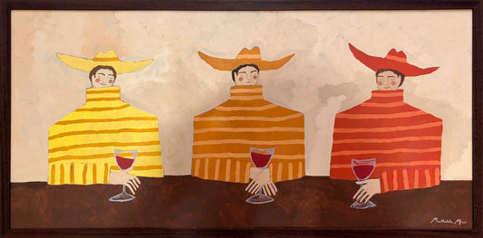 Cowboys Drink Wine (Original Artwork)