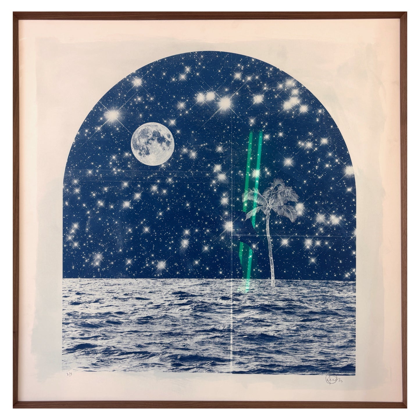 Palm Tree At Midnight (Original Artwork)