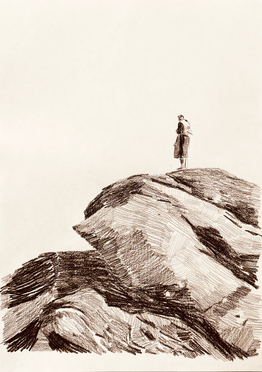 Brigitte On The Rocks (Original Artwork)