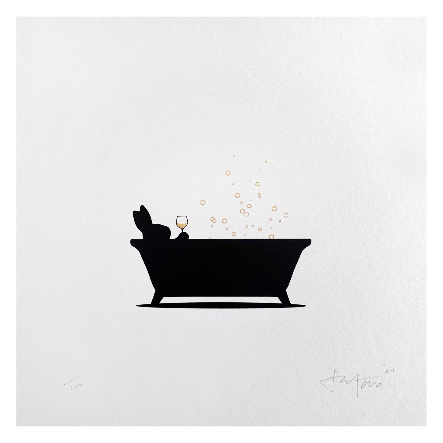 Bathtime Rabbit - Gold Leaf Edition