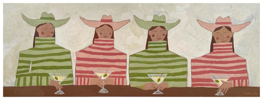 Cowgirls Drinking Martinis (Original Artwork)