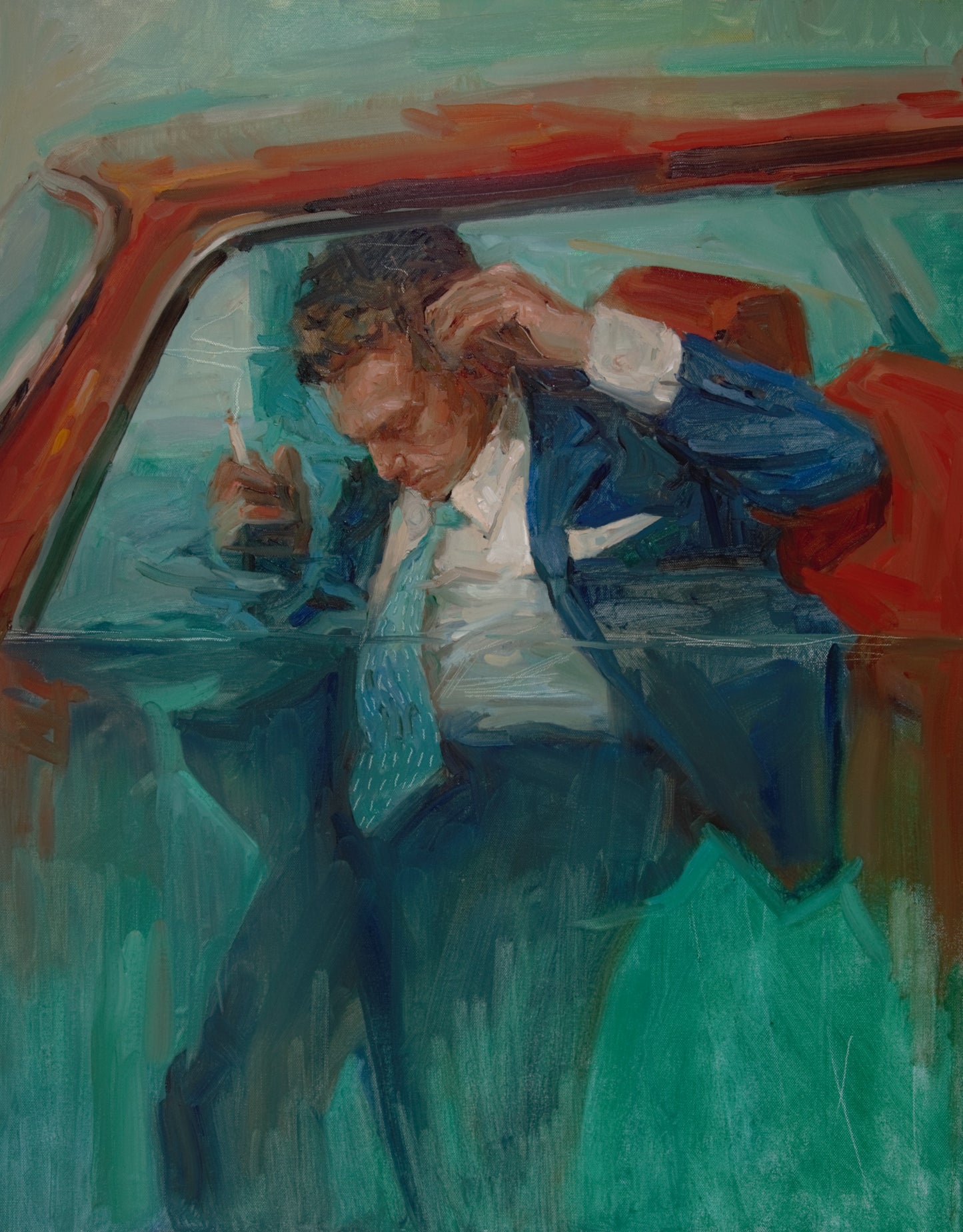 Waiting For Godot- Red Fiat (Original Artwork)