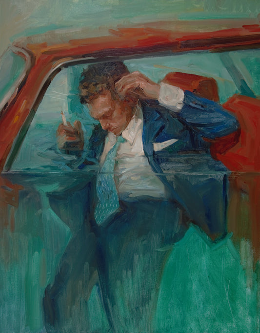 Waiting For Godot- Red Fiat (Original Artwork)